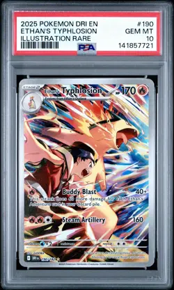 Pokemon TCG Ethan's Typhlosion 190/182 Sv10 Illustration Rare Holo PSA 10 - Image 1