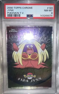 Pokemon TCG 2000 Topps Chrome Jynx #124 PSA Graded NM 8 - Image 1