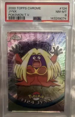 Pokemon TCG 2000 Topps Chrome Jynx #124 PSA Graded NM 8 - Image 2