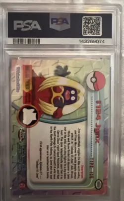 Pokemon TCG 2000 Topps Chrome Jynx #124 PSA Graded NM 8 - Image 3