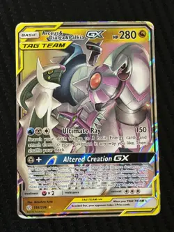 Pokemon TCG Arceus & Dialga & Palkia GX 156/236 Tag Team Sm-Cosmic Eclipse - Image 1