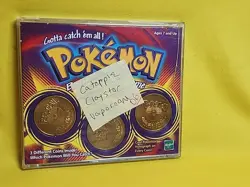 1999 Pokemon Battling Coin Game 3 Coins Opened /case 06 - Image 1