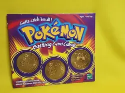1999 Pokemon Battling Coin Game 3 Coins Opened /case 06 - Image 3