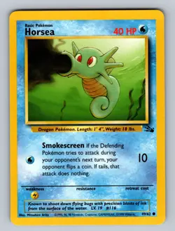 Horsea - 49/62 Common Fossil - NM Pokemon TCG - Image 1