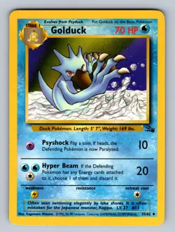 Golduck - 35/62 Uncommon Fossil - NM Pokemon TCG - Image 1