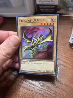 Yu-Gi-Oh! TCG Curse of Dragon LOB-066 Unlimited Edition Super Rare LP - Image 3
