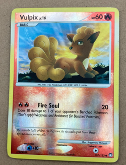 Pokemon Card - Vulpix Mysterious Treasures 107/123 Reverse Holo Warped MP - Image 1