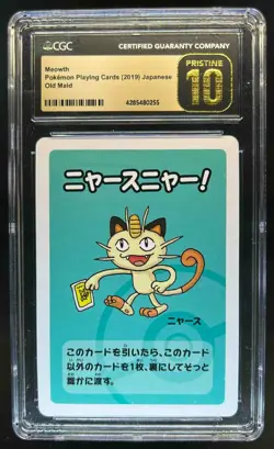 2019 Pokemon Playing Cards Japanese Meowth Old Maid CGC 10 Pristine - Image 1