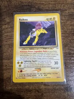 Pokemon Raikou 22/64 Neo Revelation Rare Regular 60 HP Card - Image 1