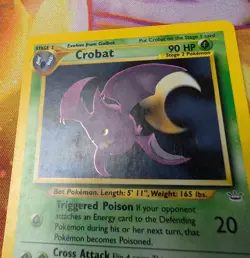 Pokemon Neo Revelation Crobat 4/64 Holo Rare Vintage 2000 Card - Image 3