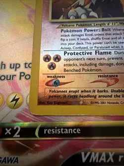 Entei Vintage Reverse Holo Black Star Promo 34 Pokemon Card DMG-Poor - Image 5