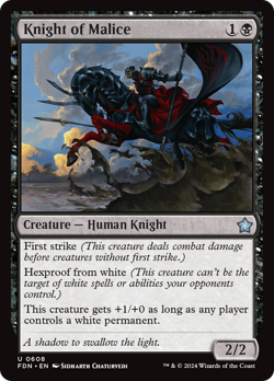 Knight of Malice [Foundations] Magic MTG - Image 1