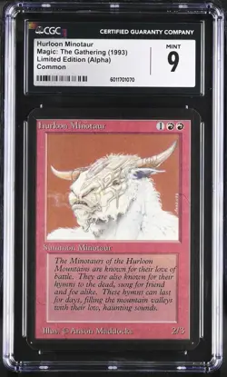Magic: The Gathering Hurloon Minotaur 1993 (Alpha) CGC 9 - Image 1
