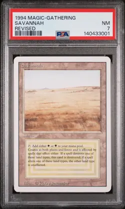 1994 MTG REVISED ED SAVANNAH PSA 7 - Image 1