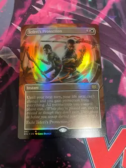 MTG - TEFERI'S PROTECTION - BORDERLESS - FOIL - RARE - 2X2 - NM - Image 1
