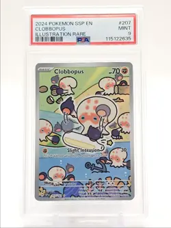 CLOBBOPUS 2024 POKEMON SURGING SPARKS ILLUSTRATION RARE 207/191 PSA 9 Q0465 - Image 1