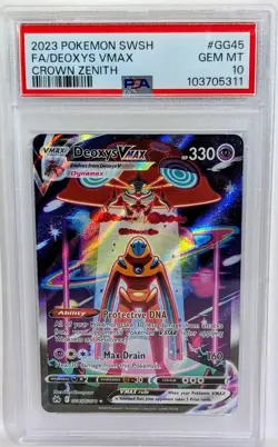 Pokemon Swsh DEOXYS VMAX Crown Zenith Full Art GG45/GG70 PSA 10 💎 GEM MINT - Image 1