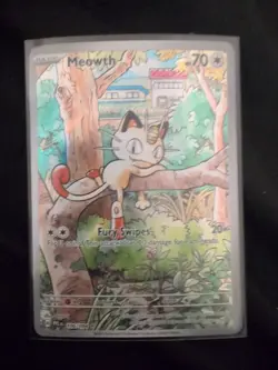 ⭐Meowth 106/094⭐ Phantasmal Flames Holo Full Art Pokemon - Image 1