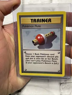 Pokemon Flute Uncommon Base Set 86/102 Vintage Pokemon Nintendo WOTC TCG Vtg LP - Image 1