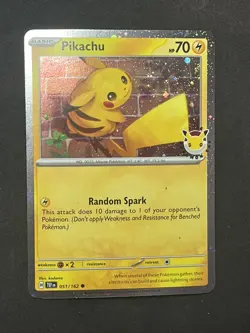 Pikachu (Pokemon Day 2026 Stamped) 051/162 Cosmos Holo Promo - Image 1