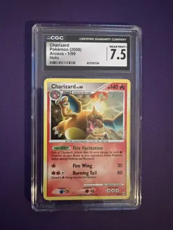 2009 POKEMON PLATINUM ARCEUS 1/99 CHARIZARD CRACKED ICE CGC 7.5 - Image 1
