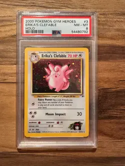 2000 POKEMON GYM HEROES ERIKA'S CLEFABLE #3 PSA 8 PSA #54480792 - Image 2