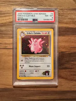 2000 POKEMON GYM HEROES ERIKA'S CLEFABLE #3 PSA 8 PSA #54480792 - Image 3