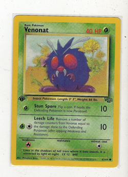 Pokemon TCG Jungle Venonat 1st Edition #63/64 NM - Image 1