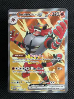Pokemon TCG Incineroar EX 187/162 Temporal Forces Ultra Rare Full Art - Image 1