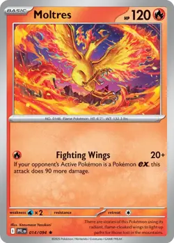 Me02: Phantasmal Flames Pokemon TCG Moltres 14/94 Holo - Image 1