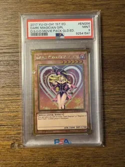PSA 9 Dark Magician Girl Gold 1st Ed | MVP1-ENG56 | Dark Side of Dimension 2017 - Image 1
