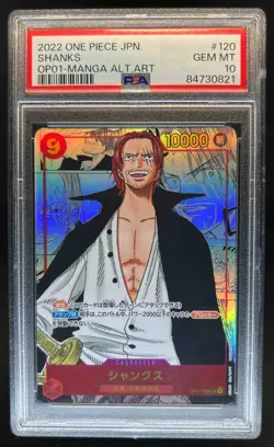 2022 One Piece Romance Dawn JP Shanks Manga Art SSP #OP01-120 PSA 10 - Image 1
