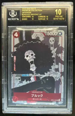 2022 One Piece Premium Japanese Brooke UC 25th #OP01-022 BGS 10 Pristine - Image 1