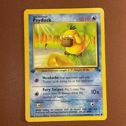 Psyduck 53/62 Fossil Regular 1999 Pokemon Card - 1st Edition - Image 1