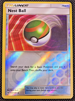 Nest Ball Trainer Card #123/149 Sun & Moon Reverse Holo Pokemon LP -- L39 - Image 2