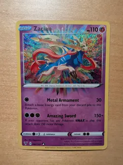 Zacian - 082/185 - Pokemon Card Vivid Voltage Sword and Shield Amazing Rare - Image 1