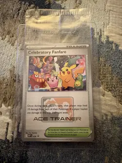 Ace Trainer 2025 Pokemon Celebratory Fanfare Trainer-Stadium Promo Card MEP - Image 1