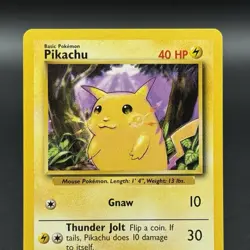 Pikachu 58/102 Common Base Set Pokemon Card - Yellow Cheeks - Image 2
