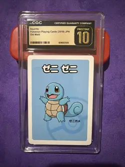 CGC PRISTINE 10 Squirtle Pokemon Playing Cards JPN Old Maid - Image 1