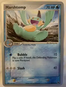 Marshtomp 40/109 2004 World Championship Non Holographic Pokemon Card FBG B+ - Image 2
