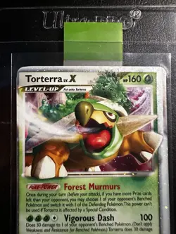 LP+ Miscut Torterra LVL. X 2007 DP09 Black Star Promo pokemon holo rare card - Image 2