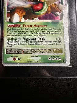 LP+ Miscut Torterra LVL. X 2007 DP09 Black Star Promo pokemon holo rare card - Image 3
