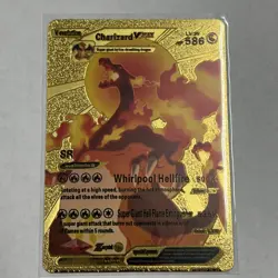 Charizard Vmax Premium Gold Foil Fan Art Textured Collector Pokemon Card LV95 - Image 3