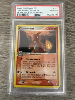 Charmeleon 110/109 EX TEAM ROCKET RETURNS Secret Graded Pokemon Card - PSA 8 - Image 1