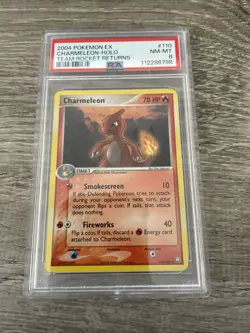 Charmeleon 110/109 EX TEAM ROCKET RETURNS Secret Graded Pokemon Card - PSA 8 - Image 4