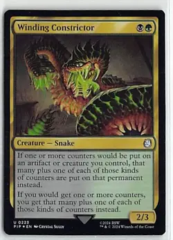 Magic the Gathering Fallout Foil Uncommon #223 MP-HP Winding Constrictor - Image 1