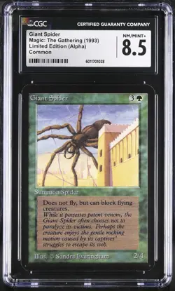Magic: The Gathering GIANT SPIDER 1993 (Alpha) CGC 8.5 - Image 1