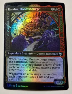 Kardur, Doomscourge SHOWCASE FOIL - NM - Kaldheim - Image 1