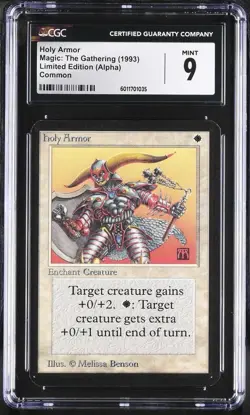 Magic: The Gathering Holy Armor 1993 (Alpha) CGC 9 6011701035 - Image 1