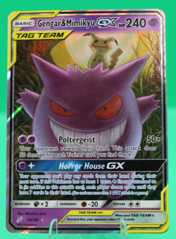 Pokemon SM: Team Up Ultra Rare Gengar & Mimikyu GX 53/181 - Near Mint (NM) - Image 1